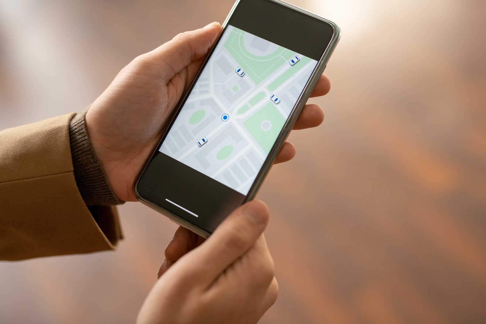 Google Maps local search results on a phone, Oklahoma City
